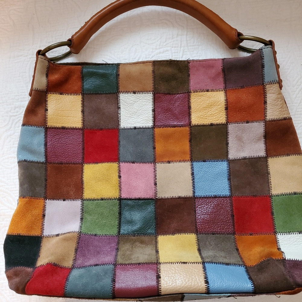 Leather and suede vintage Lucky Brand bag